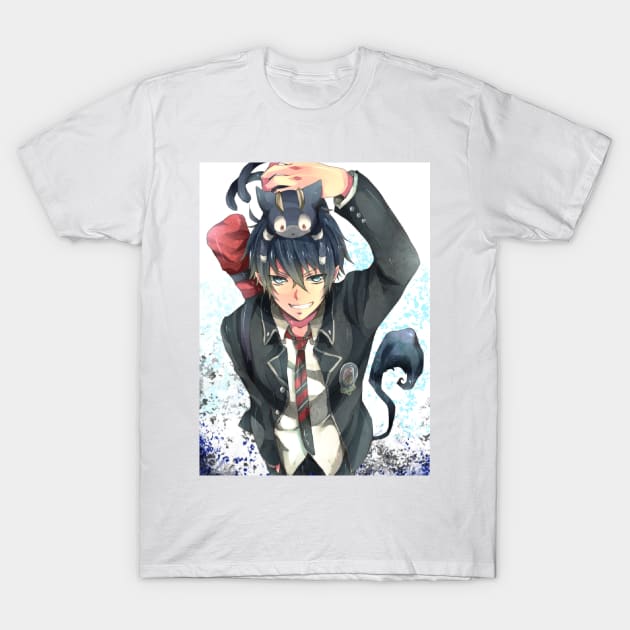 blue exorcist T-Shirt by zizougaming